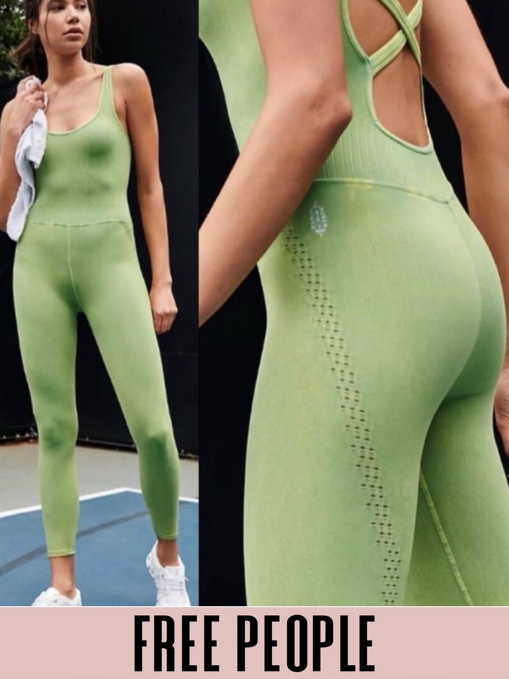 Free People onesie jumpsuit activewear one piece romper stretchy yoga workout